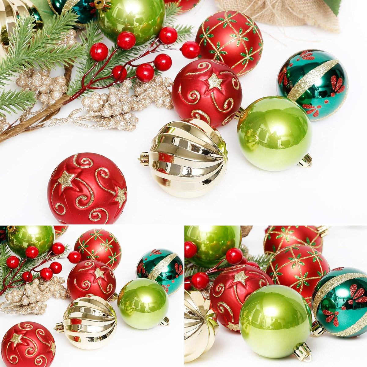 SnowDream Christmas Holiday Tree – Shimmering 350 LED Lights (With Free Decorative Ball)