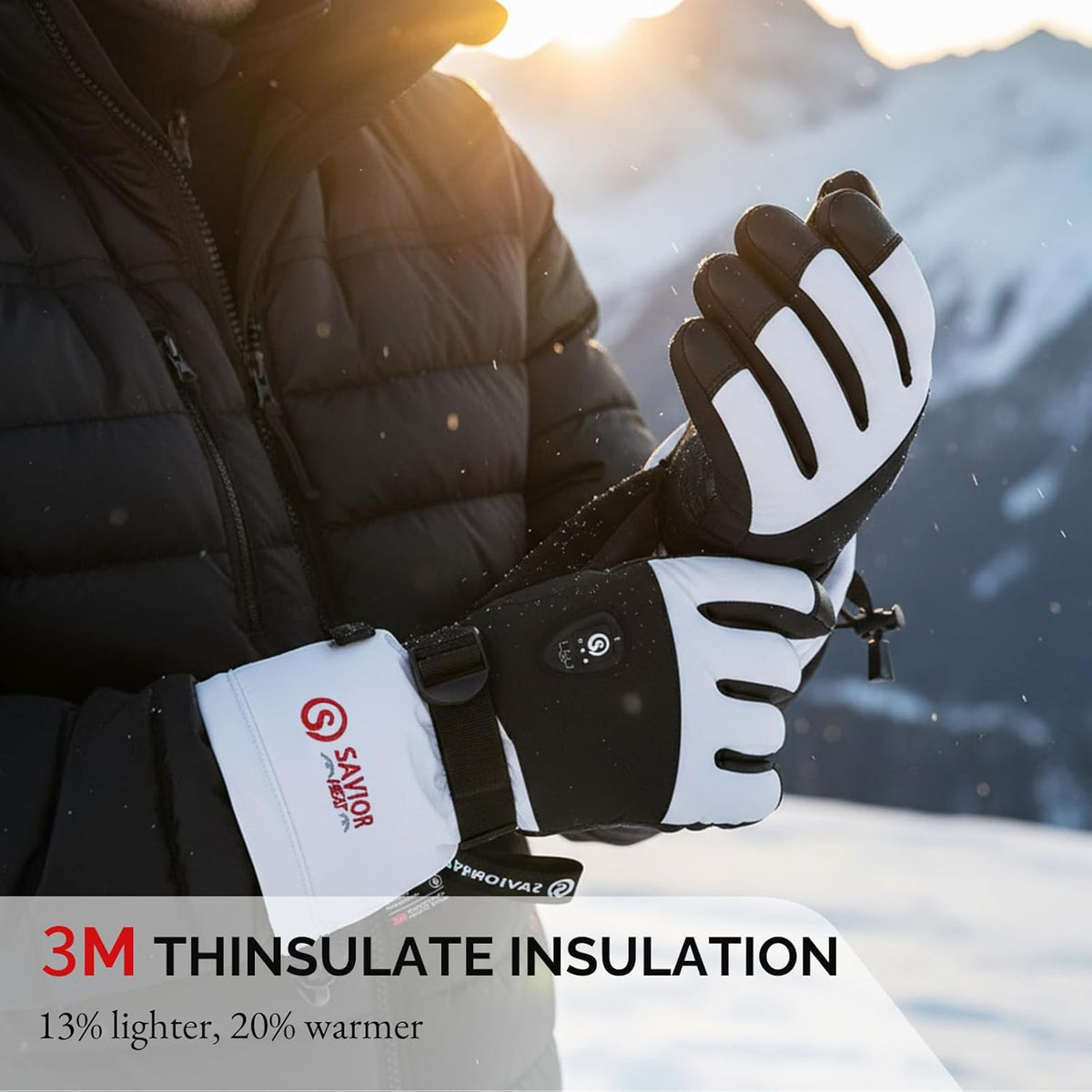 SAVIOR HEAT Heated Gloves 2.0 For Men Women with 7.4V 3000mAh Fast Charging