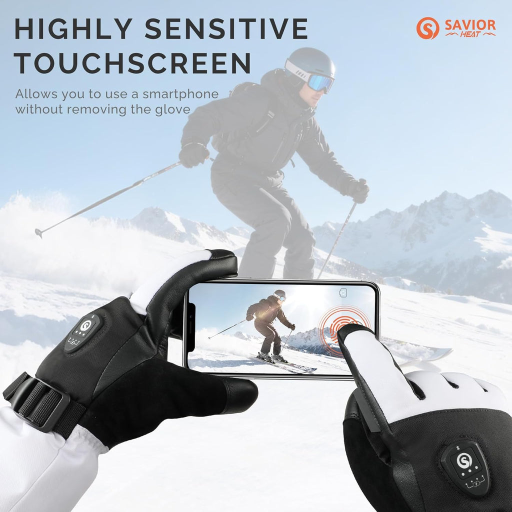 SAVIOR HEAT Heated Gloves 2.0 For Men Women with 7.4V 3000mAh Fast Charging