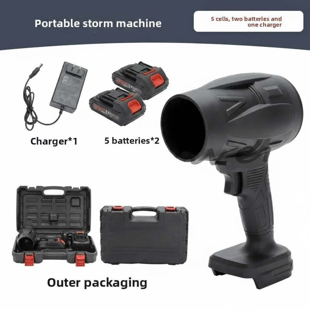 Professional Cordless Turbo Jet Fan - High-Velocity Portable Air Blower for Snow Removal, Car Detailing, Industrial Dusting (Includes Battery & Charger)