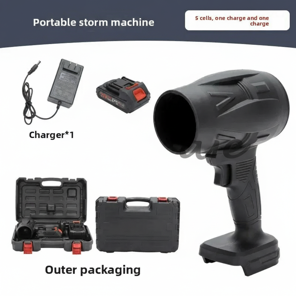 Professional Cordless Turbo Jet Fan - High-Velocity Portable Air Blower for Snow Removal, Car Detailing, Industrial Dusting (Includes Battery & Charger)