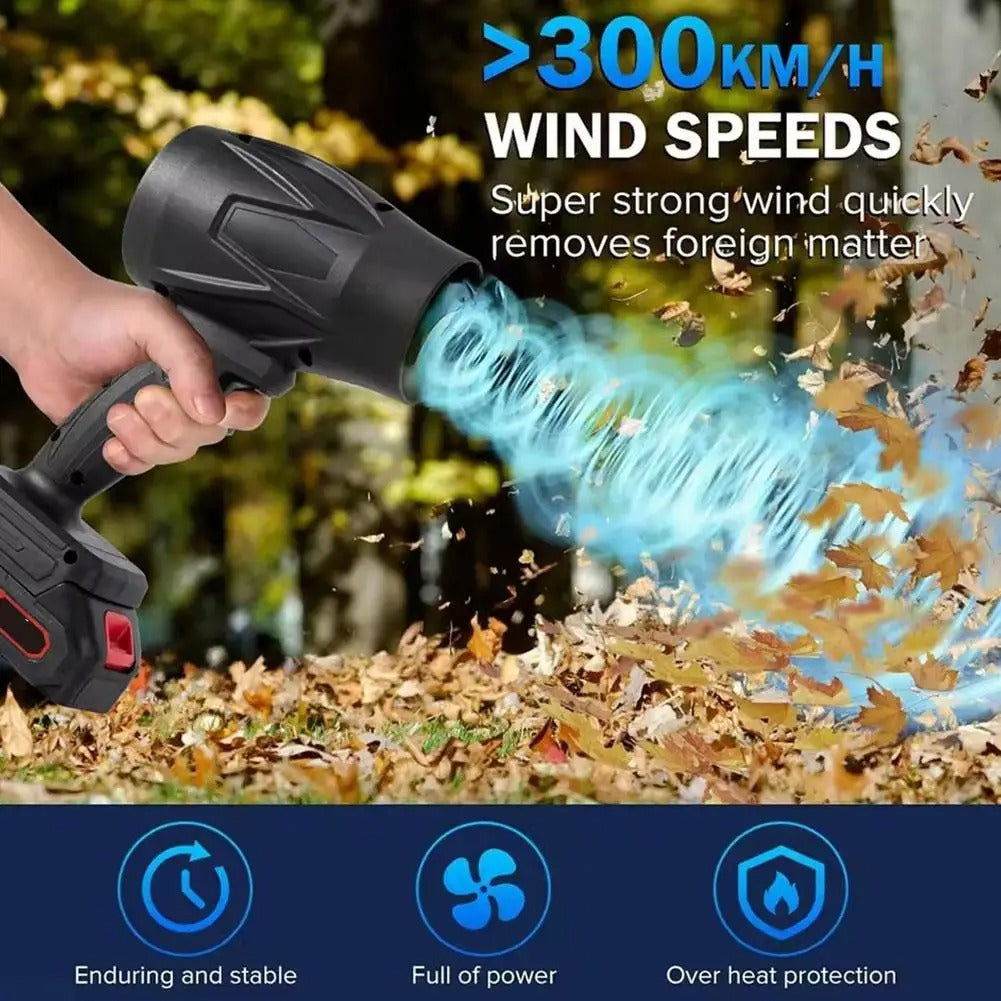 Professional Cordless Turbo Jet Fan - High-Velocity Portable Air Blower for Snow Removal, Car Detailing, Industrial Dusting (Includes Battery & Charger)